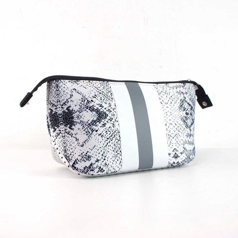 White Neoprene cosmetic bag with strap – J&L Sublimation Blanks
